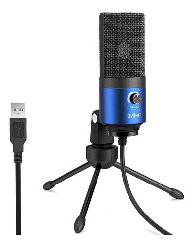 Micrófono Fifine K669 Condensador Cardioide Azul Portabilidad y Calidad