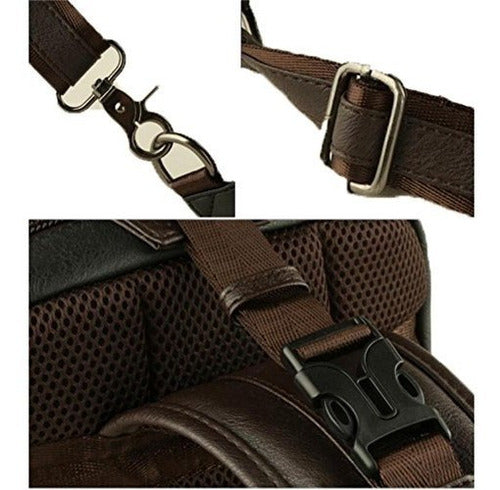 Bolso Bandolera Hombre AOLIDA Ideal Para Aventuras Piel Resistente Al Agua - almacenspeedway