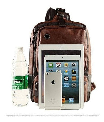 Bolso Bandolera Hombre AOLIDA Ideal Para Aventuras Piel Resistente Al Agua - almacenspeedway