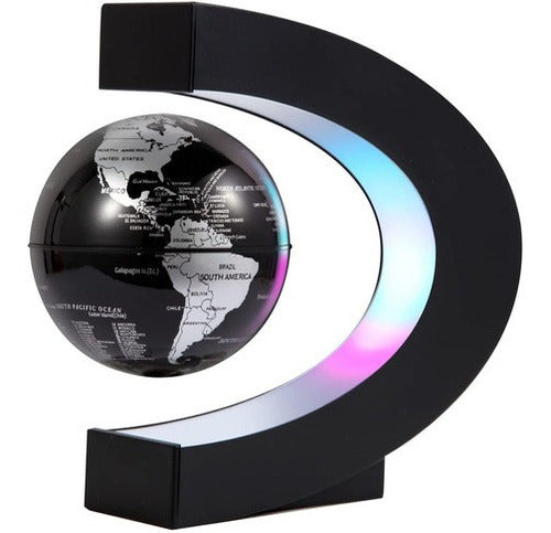 Mapamundi Flotante De Tensión Magnética Con Base En Forma De C Gadget Innovador