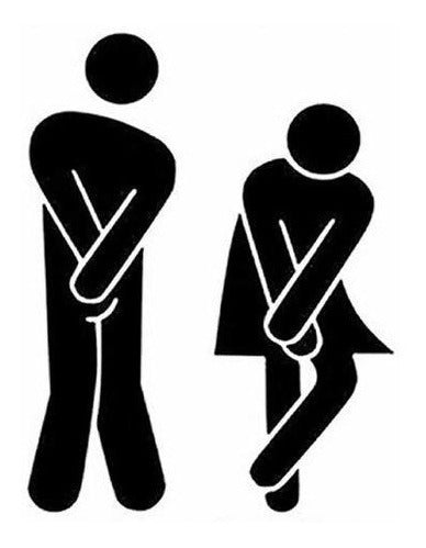 Letrero Extraíble para Baño Mujer Hombre PVC Decoración Sin Daños Fácil Aplicación