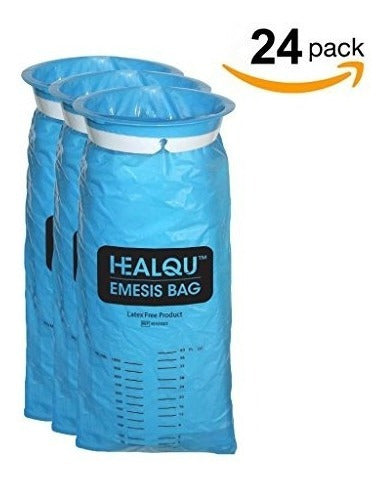 Paquete De 24 Bolsas Blue Emesis Desechables De 1000ml Para Viajes - almacenspeedway