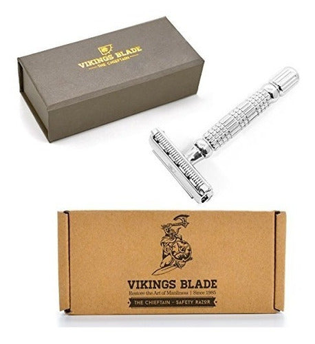 Vikings Blade Chieftain Safety Razor Afeitado Seguro Y Preciso - almacenspeedway