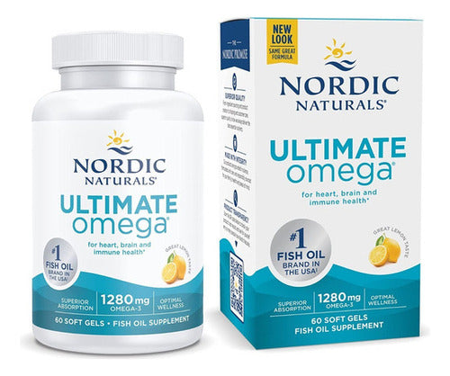 Omega 3 Nordic Naturals Ultimate 1280mg 60 Capsulas Potencia Y Salud