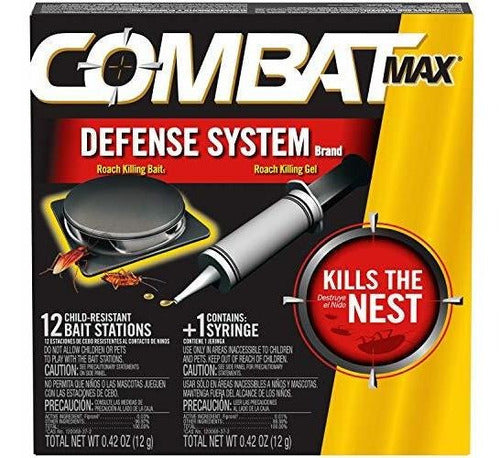 Cebo Y Gel Para Matar Cucarachas Pequeñas Combat Max Defense 12 Count - almacenspeedway