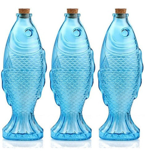 Paquete De 3 Botellas De Vidrio Forma De Pez  Botellas ...