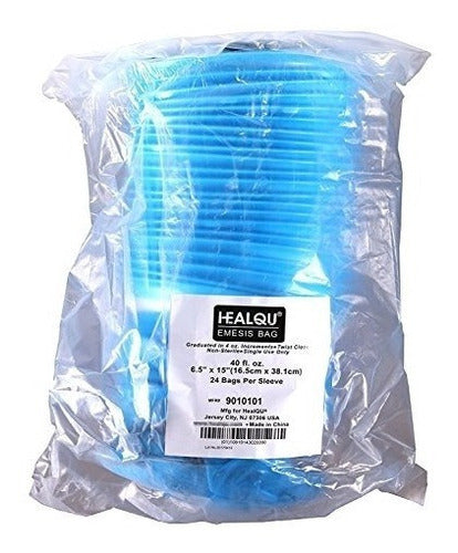 Paquete De 24 Bolsas Blue Emesis Desechables De 1000ml Para Viajes - almacenspeedway