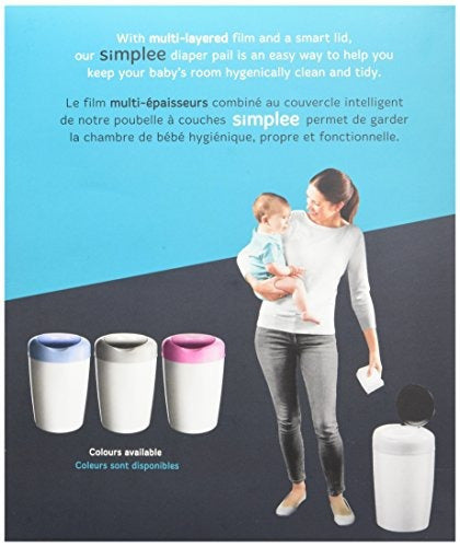 Tommee Tippee Simplee Diaper Pail Refill Cartucho Higiénico 180 Pañales - almacenspeedway