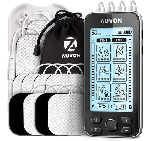 Auvon Estimulador Muscular 24 Modos Alivio De Dolor Y Potencia De Rendimiento