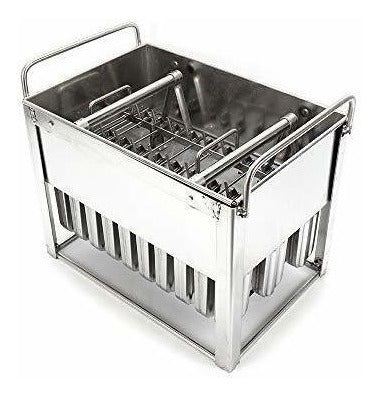 Molde Para Paletas De Acero Inoxidable 30 Cavidades Ideal Para Helados Caseros