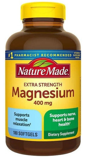 Magnesium Extra Strength 400mg Citrato De Magnesio 180 Cápsulas Para La Relajación