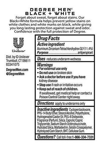 Degree Men Ultraclear Antiperspirant 2.7 Oz Pack 4 Protección 48 Horas - almacenspeedway