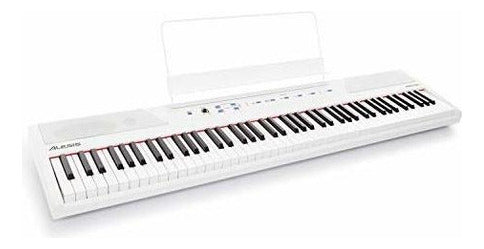 Alesis Recital Blanco Piano Digital De 88 Teclas Semipesadas Con 5 Voces Premium