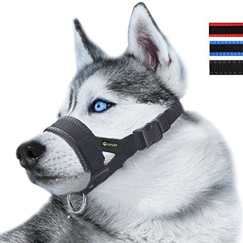 Bozal Para Perros Grandes Nylon Ajustable Evita Mordidas Y Ladra