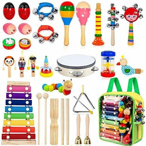 Instrumentos Musicales Educativos Para Niños TAIMASI 33 Piezas Juego Completo