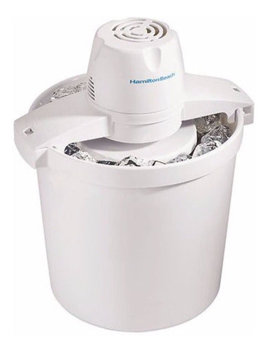 Máquina De Helados Hamilton Beach 68330n 4qt Blanca Eficiente Y Deliciosa