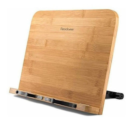 Readaeer Bambu Lectura Soporte Moondaeer Ajustable Y Plegable