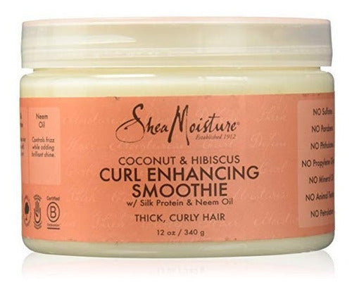Crema Para Rizos De Coco Hibisco SheaMoisture 12 Oz Hidratación Y Brillo Todo El Día