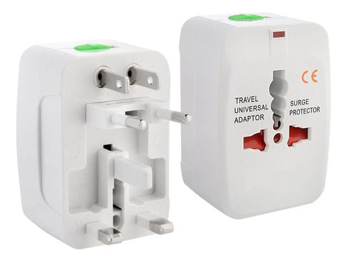 Adaptador Convertidor Enchufe Universal Internacional Blanco 250vac