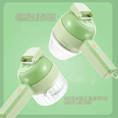 Cortador De Verduras Multifuncional 4 En 1 Recargable Usb Conveniencia Y Facilidad - almacenspeedway