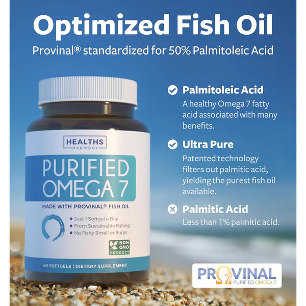 Cápsulas Omega 7 Purificadas Suministro 60 Días Bajo En Ácid - Imagen 2