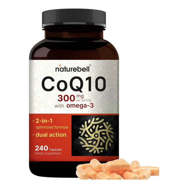 Coq10 300 Mg Omega 3 240 Cápsulas Alta Absorción Salud Cardí - Imagen 1