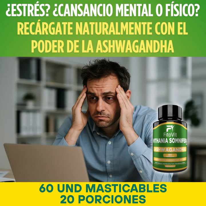 Ashwagandha Organica Y Pura 500mg Por Capsula Fitovit Original - Imagen 7