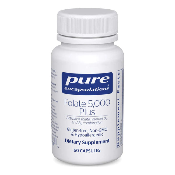 Folato Activado 5000 Mcg Con Vitamina B12 Y B6 60 Cápsulas - Imagen 1