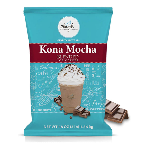 Angel Specialty Products Mezcla De Café Helado Instantáneo En Polvo Kona Mocha 3 Libras