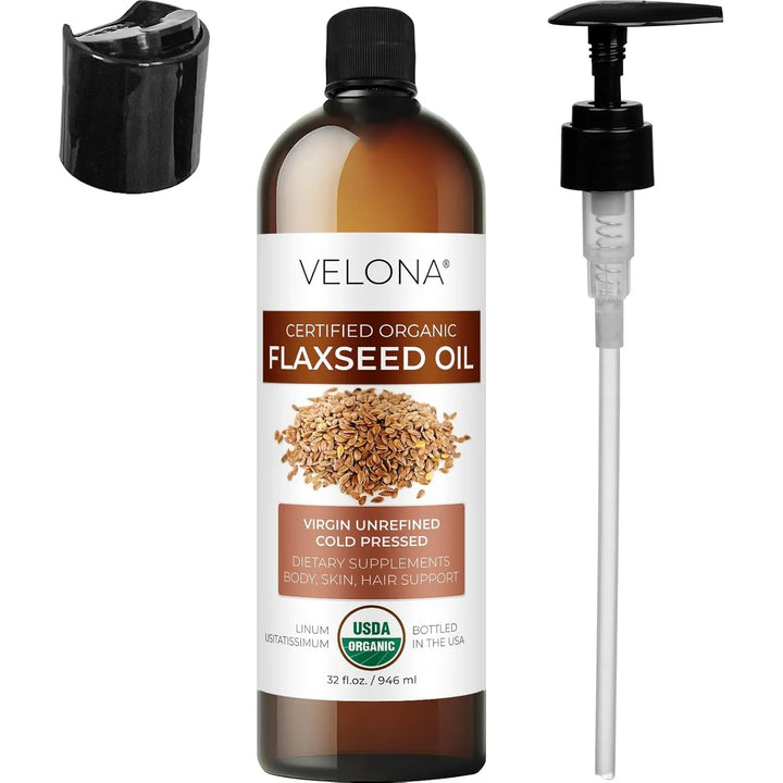 Aceite De Linaza Orgánico 946 Ml Puro Natural Prensado En Fr - Imagen 3