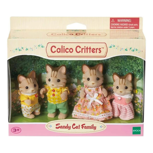 Familia Sandy Cat Calico Critters Figuras Tiernas Para Juego Creativo