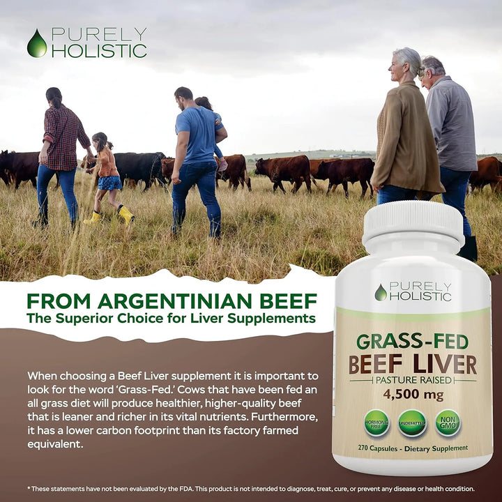 Cápsulas De Hígado De Carne Alimentada Con Pasto 4500 Mg 270 - Imagen 7