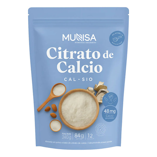 Citrato De Calcio Munsa En Polvo  Fortalece Huesos, Dientes Y Articulaciones Con Energía Y Alta Absorción Diaria - Imagen 1