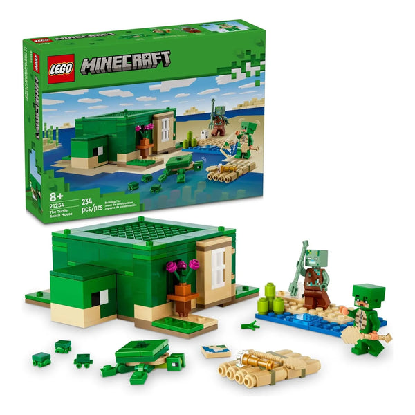 Lego Minecraft Casa De Playa Tortuga Juego De Construccion Con Figuras Y Accesorios