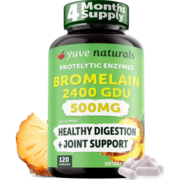 Bromelina Alta Potencia 500 Mg 2400 Gdu Enzimas Digestivas S - Imagen 1