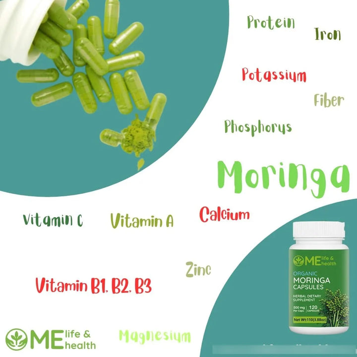 Cápsulas De Moringa Oleifera 100% Orgánica Polvo Puro Para S - Imagen 6