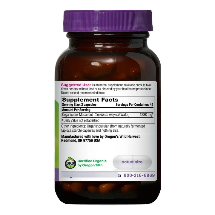 Raíz De Maca Cruda Orgánica 90 Cápsulas - Imagen 2