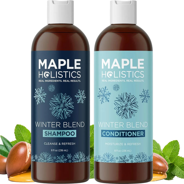 Champú Y Acondicionador De Menta Con Aceites Esenciales Para Cabello Saludable