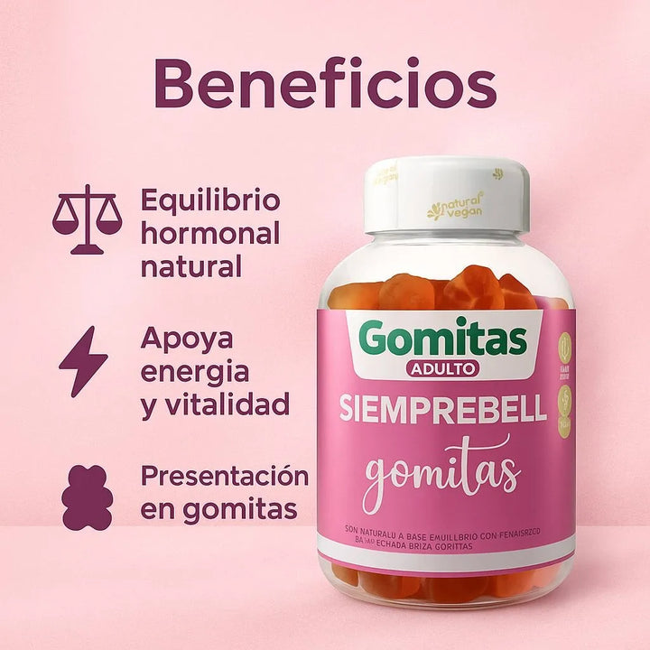 Gomas Para Aumento Y Tonificación De Glúteos Siemprebell Con Invima Aguaje Fenogreco Maca Roja 180 Unidades - Imagen 8