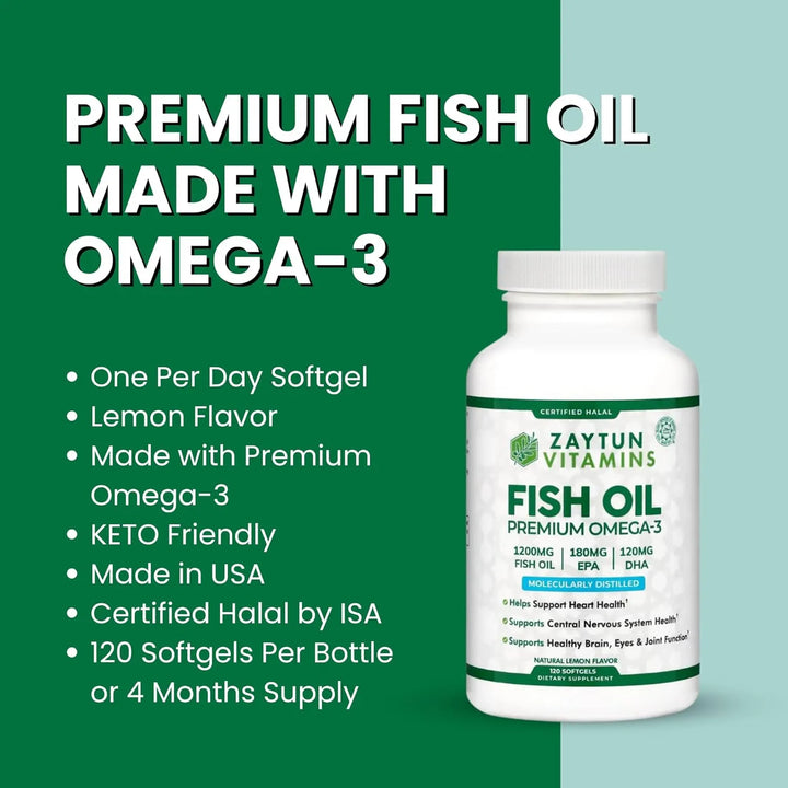 Aceite De Pescado Halal 1200 Mg Omega 3 Epa Dha Premium Apoy - Imagen 8