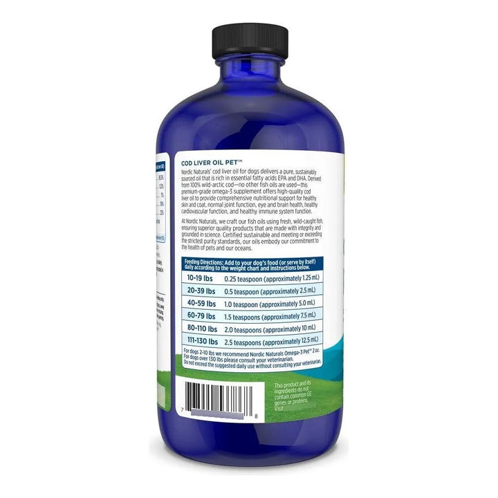 Aceite Hígado Bacalao Mascotas 473 Ml 1104 Mg Omega 3 Cuchar - Imagen 3