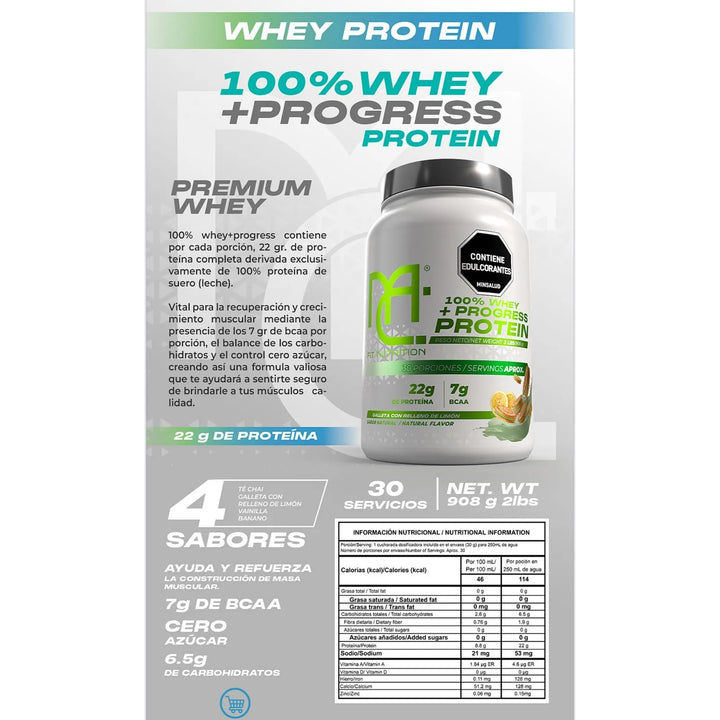 100% Whey + Progress 2 Lb - Imagen 4