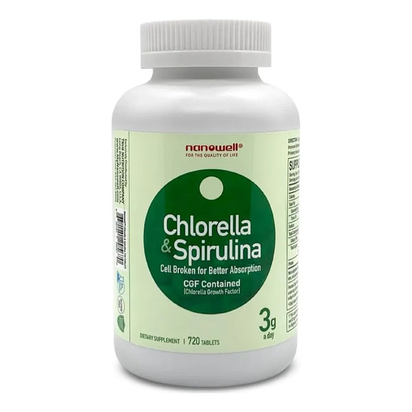 Chlorella Y Espirulina 720 Tabletas Ricas En Antioxidantes V - Imagen 1