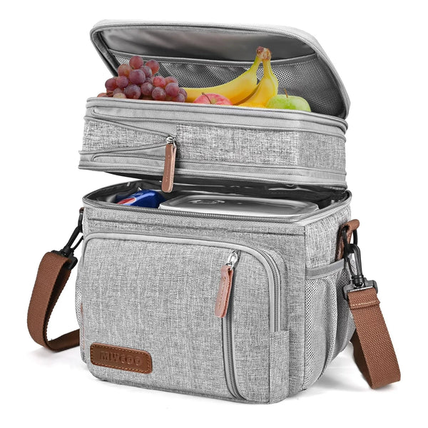 Lonchera Termica Aislamiento Grande Miycoo Gris 15L Impermeable