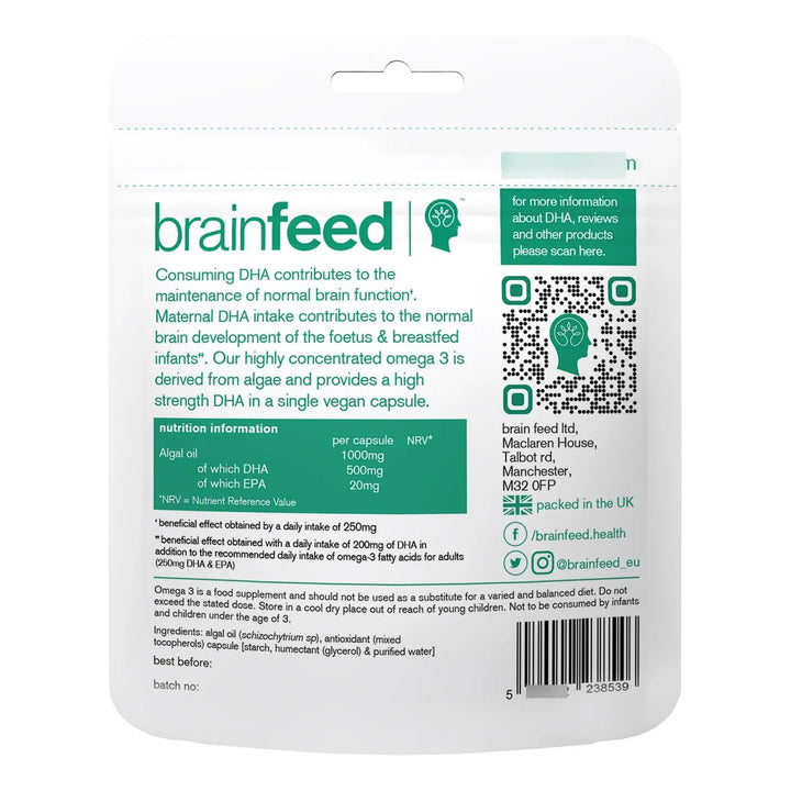 Cápsulas Dha Doble Concentrado 1000 Mg Omega 3 Salud Cerebra - Imagen 2