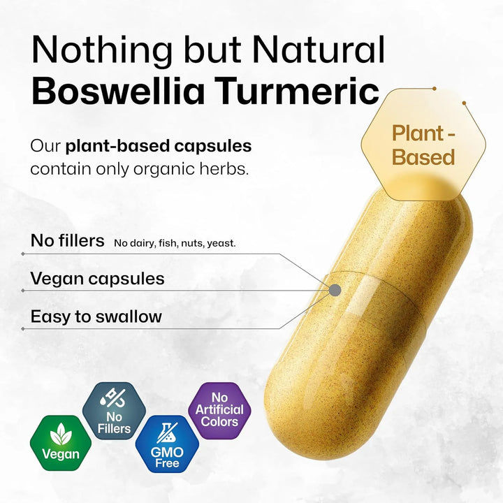 Cápsulas De Cúrcuma Y Boswellia 2000 Mg Con Pimienta Negra P - Imagen 4