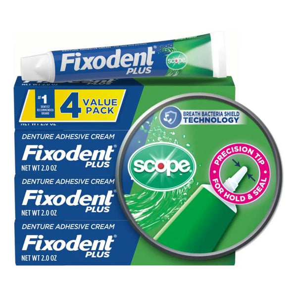 Adhesivo Dental Fixodent Plus Scope Secure Original X 4 Und - Imagen 1