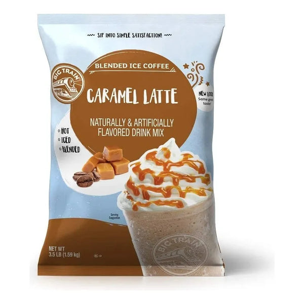 Café Helado Sabor Caramelo Mezclado Con Leche 1.58 Kg Bolsa Big Train