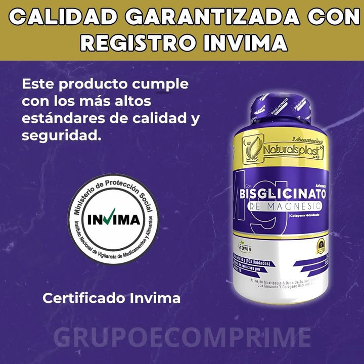 Bisglicinato Magnesio X100 3uni Natural - Imagen 3