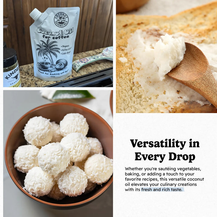 Aceite De Coco Orgánico Prensado En Frío Para Café Y Cocinar Fragancia - Imagen 4